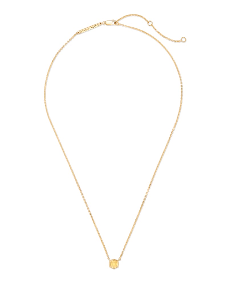 Davie 18K Gold Vermeil Pendant Necklace in Light Citrine image number 2